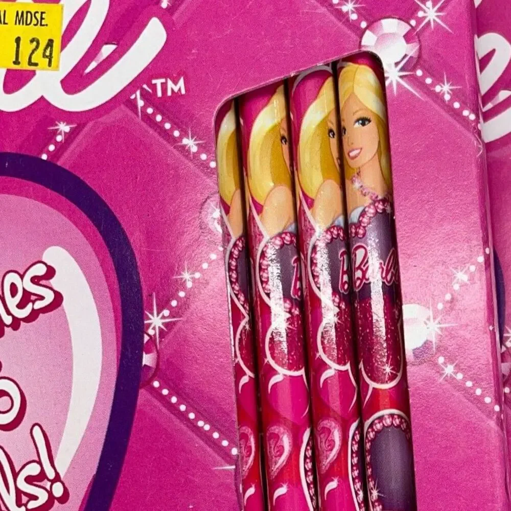 2013 Mattel Barbie 16 Valentines with Pencils Pink Cute Sweet Love ONE NEW BOX